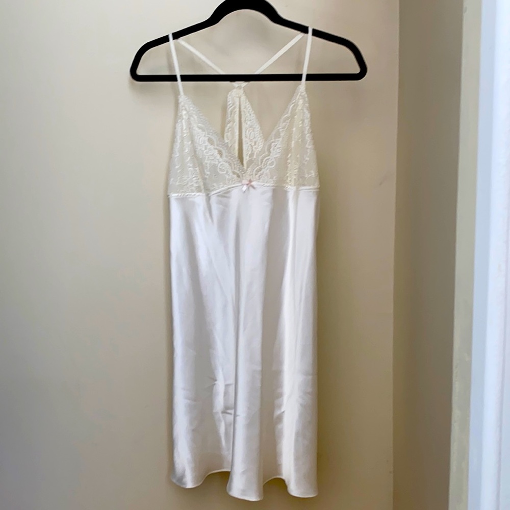 Women’s Apt. 9 Lace & Satin Racerback Bridal Lingerie, White XXL